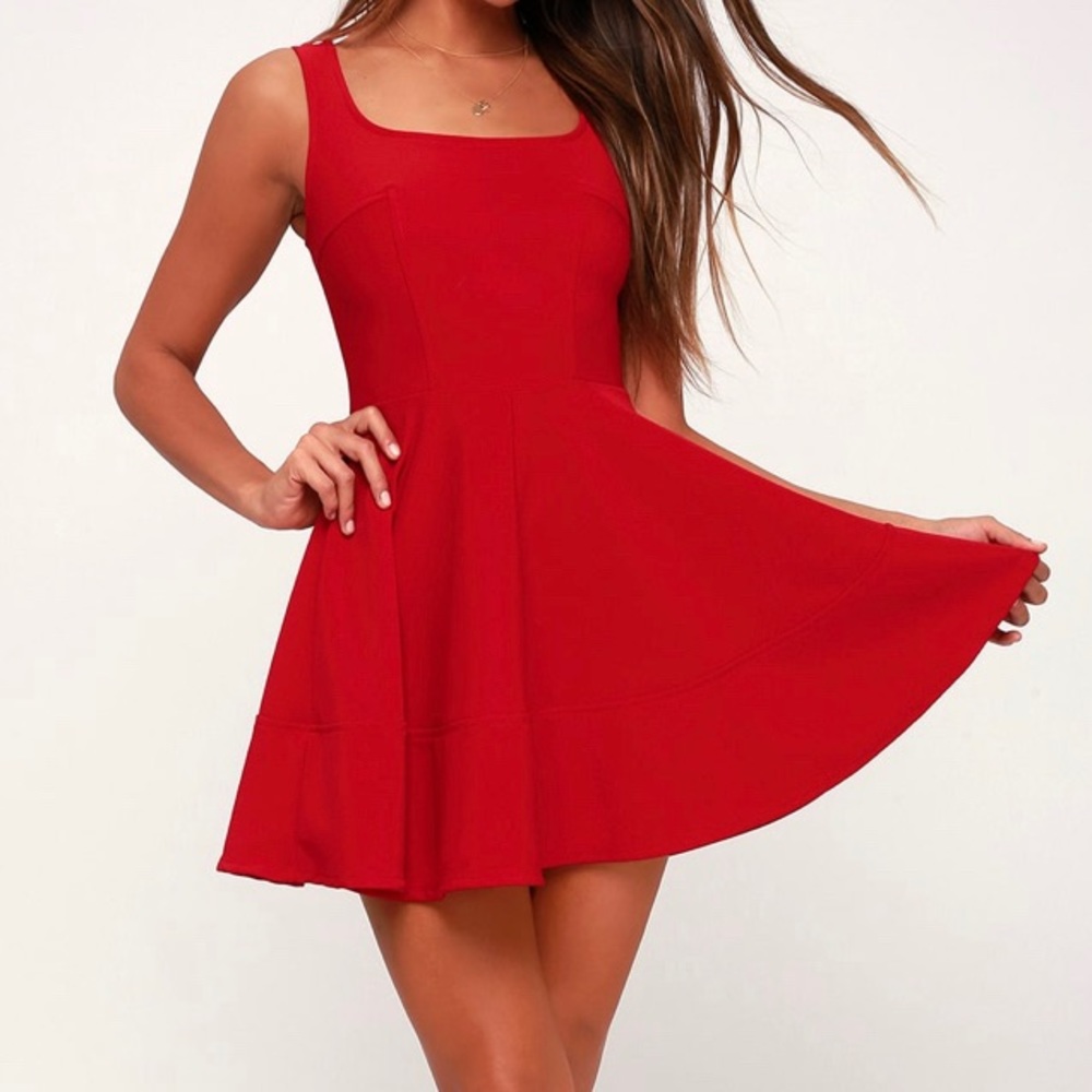 Red Skater Dress Gem